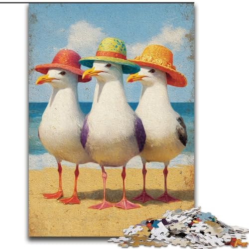 Puzzle für Erwachsene, 1000 Teile, DREI Möwen, geeignet für Kinder ab 14 Jahren, Wohndeko-Angebot als Geschenk für die ganze Familie (Größe 50x75cm) von LiJianXXE
