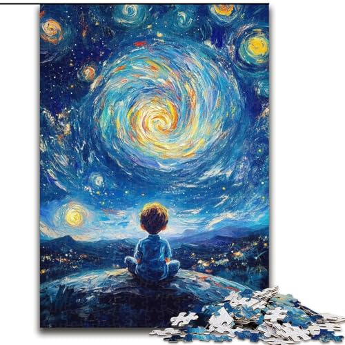 Puzzle für Erwachsene, 1000 Teile, Der kleine Prinz des Nachthimmels, Familienunterhaltungsspielzeug, ganze Familie, ab 14 Jahren (Größe 26x38cm) von LiJianXXE