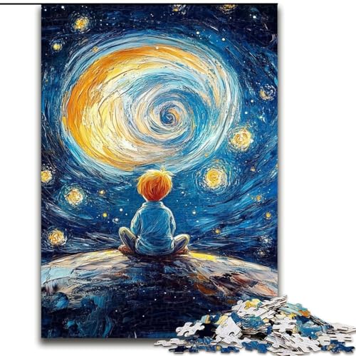 Puzzle für Erwachsene, 1000 Teile, Der kleine Prinz des Nachthimmels, Familienunterhaltungsspielzeug, ganze Familie, ab 14 Jahren (Größe 26x38cm) von LiJianXXE