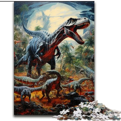 Puzzle für Erwachsene, 1000 Teile, Dinosaurier-Welt-Puzzle aus Pappe, interaktives Familienspiel, Heimdekoration zum Selbermachen, anspruchsvolles Denksport-Geschenk, 1000 Teile(26x38cm) von LiJianXXE