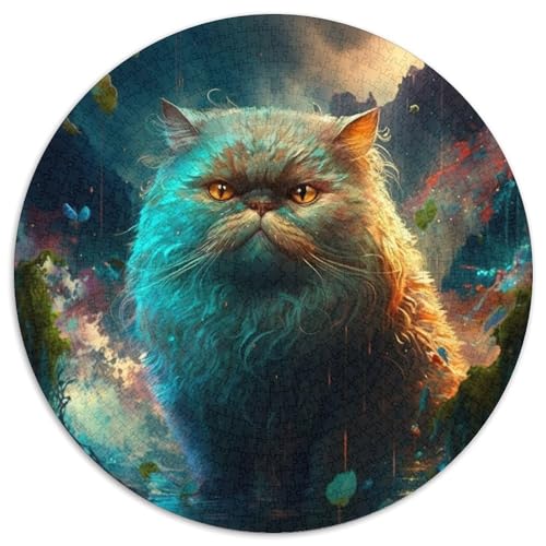 Puzzle für Erwachsene, 1000 Teile, Fantasie-Perserkatze, rundes Puzzle, 1000 Teile, anspruchsvolles DIY-Denkspiel für Teenager, 67,5 x 67,5 cm Puzzle für Erwachsene, 1000 Teile, Fantasie-Perserkatze, rundes Puzzle, 1000 Teile, anspruchsvolles DIY-Denkspiel für Teenager, 67,5 x 67,5 cm von LiJianXXE