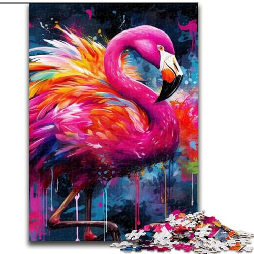 Puzzle für Erwachsene, 1000 Teile, Flamingo, aus Holz, für Teenager ab 14 Jahren, Heimdekoration, 50x75cm, spannende Aktivität für den Familienspieleabend Puzzle für Erwachsene, 1000 Teile, Flamingo, aus Holz, für Teenager ab 14 Jahren, Heimdekoration, 50x75cm, spannende Aktivität für den Familienspieleabend von LiJianXXE