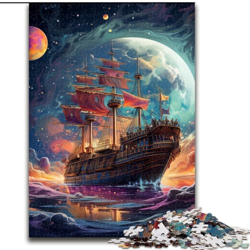 Puzzle für Erwachsene, 1000 Teile, Galaxie-Piratenschiff-Puzzle aus Holz, anspruchsvolles Denkspiel für Teenager, Spaß für den Familienspieleabend, 1000 Teile(50x75cm) von LiJianXXE