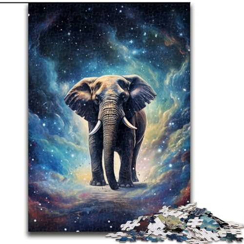 Puzzle für Erwachsene, 1000 Teile, Galaxien, Elefanten, aus Pappe, Geburtstage, Weihnachten, Halloween, Thanksgiving, Ostern, 1000 Teile(26x38cm) von LiJianXXE