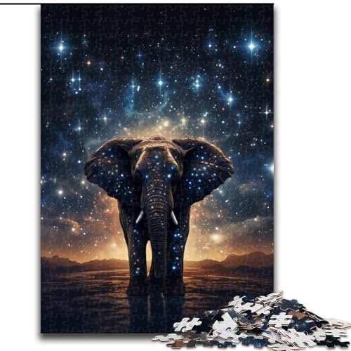 Puzzle für Erwachsene, 1000 Teile, Galaxien-Elefanten-Puzzle aus Pappe, anspruchsvolles Denkspiel für Teenager, Spaß für den Familienspieleabend, 1000 Teile(26x38cm) von LiJianXXE