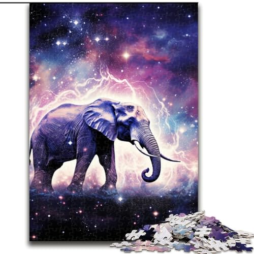 Puzzle für Erwachsene, 1000 Teile, Galaxien-Elefanten-Puzzle aus Pappe, anspruchsvolles Denkspiel für Teenager, Spaß für den Familienspieleabend, 1000 Teile(26x38cm) von LiJianXXE