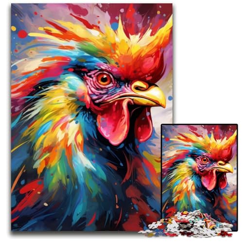 Puzzle für Erwachsene, 1000 Teile, Hahn-Puzzle für Erwachsene, anspruchsvolles Denkspiel für Teenager, Spaß für den Familienspieleabend, 50x75cm/19,68x29,52 Zoll Puzzle für Erwachsene, 1000 Teile, Hahn-Puzzle für Erwachsene, anspruchsvolles Denkspiel für Teenager, Spaß für den Familienspieleabend, 50x75cm/19,68x29,52 Zoll von LiJianXXE