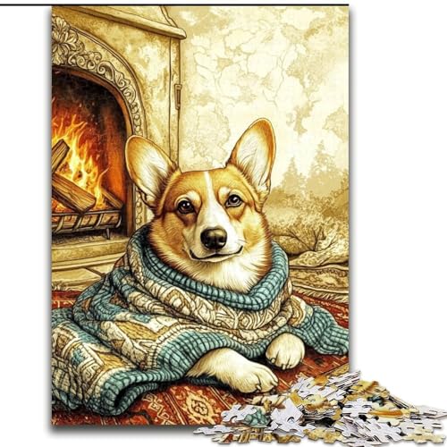 Puzzle für Erwachsene, 1000 Teile, Happy Corgi, für Kinder ab 14 Jahren, jedes Teil ist einzigartig – lustiges und herausforderndes Spiel für die ganze Familie, tolles Geschenk (Größe 50x75cm) von LiJianXXE