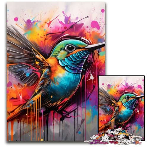 Puzzle für Erwachsene, 1000 Teile, Hyänen-Graffiti, Kartonpuzzle, pädagogisches Denkspiel, künstlerische Heim- und Bürodekoration, ab 14 Jahren, 26x38cm/10,23x14,96 Zoll von LiJianXXE