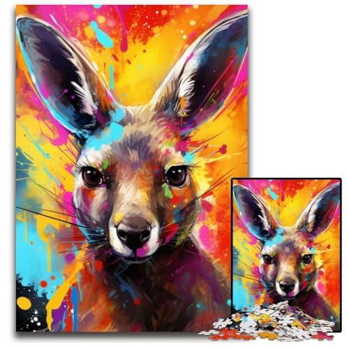 Puzzle für Erwachsene, 1000 Teile, Känguru-Puzzle für Erwachsene, anspruchsvolles Denkspiel für Teenager, Spaß für den Familienspieleabend, 26x38cm/10,23x14,96 Zoll Puzzle für Erwachsene, 1000 Teile, Känguru-Puzzle für Erwachsene, anspruchsvolles Denkspiel für Teenager, Spaß für den Familienspieleabend, 26x38cm/10,23x14,96 Zoll von LiJianXXE