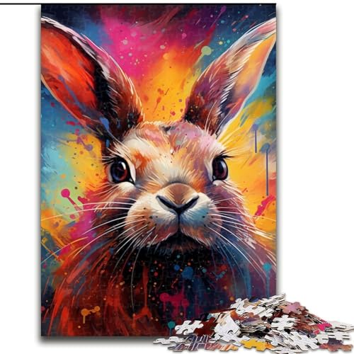 Puzzle für Erwachsene, 1000 Teile, Kaninchen, aus Holz, für Teenager ab 14 Jahren, Heimdekoration, 50x75cm, spannende Aktivität für den Familienspieleabend Puzzle für Erwachsene, 1000 Teile, Kaninchen, aus Holz, für Teenager ab 14 Jahren, Heimdekoration, 50x75cm, spannende Aktivität für den Familienspieleabend von LiJianXXE