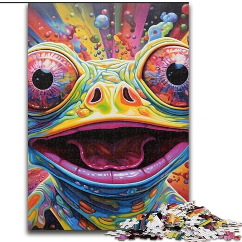 Puzzle für Erwachsene, 1000 Teile, Kunst-Tierfrosch-Puzzle aus Holz, anspruchsvolles Denkspiel für Teenager, Spaß für den Familienspieleabend, 1000 Teile(50x75cm) von LiJianXXE