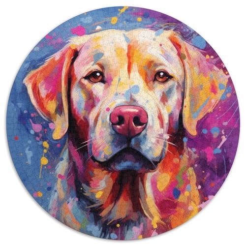 Puzzle für Erwachsene, 1000 Teile, Labrador, rundes Puzzle, 1000 Teile, anspruchsvolles DIY-Denkspiel für Teenager, 67,5 x 67,5 cm Puzzle für Erwachsene, 1000 Teile, Labrador, rundes Puzzle, 1000 Teile, anspruchsvolles DIY-Denkspiel für Teenager, 67,5 x 67,5 cm von LiJianXXE