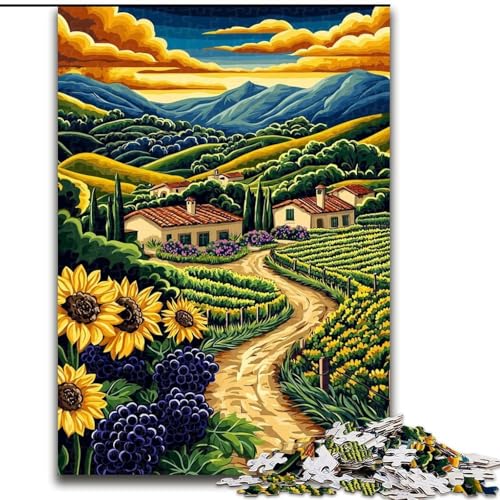 Puzzle für Erwachsene, 1000 Teile, Landschaftskunst, Familienunterhaltungsspielzeug, ganze Familie, ab 14 Jahren (Größe 26x38cm) von LiJianXXE