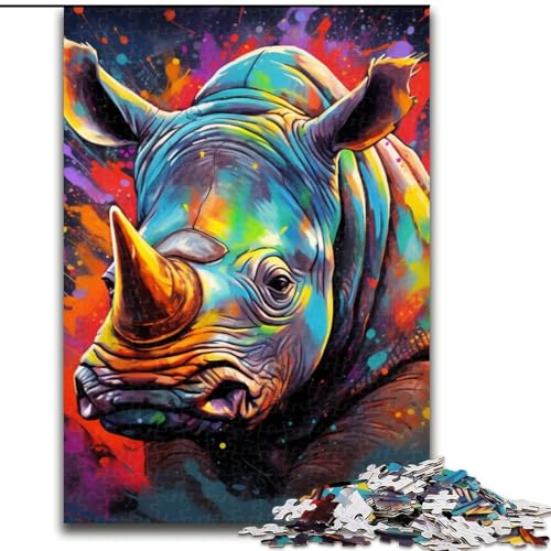 Puzzle für Erwachsene, 1000 Teile, Nashorn, aus Holz, geeignet für Geburtstage, Halloween, Thanksgiving, Ostern, 50x75cm, Geburtstagsfeier für Männer und Frauen Puzzle für Erwachsene, 1000 Teile, Nashorn, aus Holz, geeignet für Geburtstage, Halloween, Thanksgiving, Ostern, 50x75cm, Geburtstagsfeier für Männer und Frauen von LiJianXXE