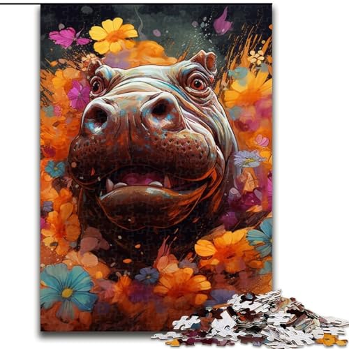 Puzzle für Erwachsene, 1000 Teile, Nilpferd, aus Holz, geeignet für Geburtstage, Halloween, Thanksgiving, Ostern, 50x75cm, Geburtstagsfeier für Männer und Frauen Puzzle für Erwachsene, 1000 Teile, Nilpferd, aus Holz, geeignet für Geburtstage, Halloween, Thanksgiving, Ostern, 50x75cm, Geburtstagsfeier für Männer und Frauen von LiJianXXE