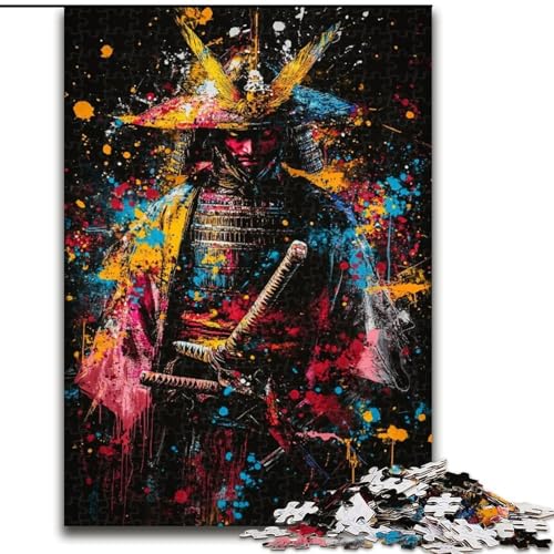 Puzzle für Erwachsene, 1000 Teile, Ninja-Samurai-Ölgemälde, Lernspiele, Heimdekoration ganze Familie (Größe 50x75cm) von LiJianXXE