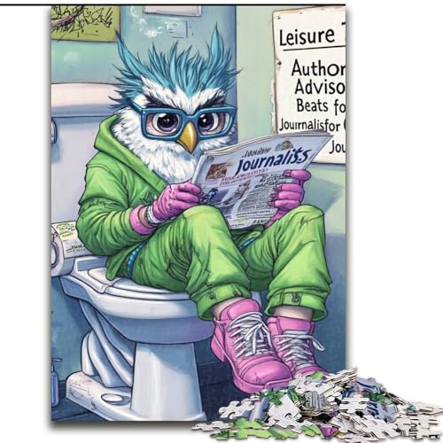Puzzle für Erwachsene, 1000 Teile, Owl Go Toilet, aus Holz, für Teenager ab 14 Jahren, Heimdekoration, 50x75cm, spannende Aktivität für den Familienspielabend Puzzle für Erwachsene, 1000 Teile, Owl Go Toilet, aus Holz, für Teenager ab 14 Jahren, Heimdekoration, 50x75cm, spannende Aktivität für den Familienspielabend von LiJianXXE