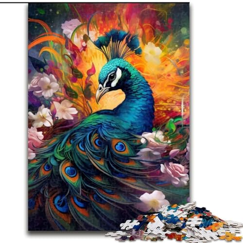 Puzzle für Erwachsene, 1000 Teile, Pfau, aus Holz, ideal als Dekoration für Zuhause und Büro, Geburtstag, 50x75cm, Geburtstagsparty für Männer und Frauen Puzzle für Erwachsene, 1000 Teile, Pfau, aus Holz, ideal als Dekoration für Zuhause und Büro, Geburtstag, 50x75cm, Geburtstagsparty für Männer und Frauen von LiJianXXE