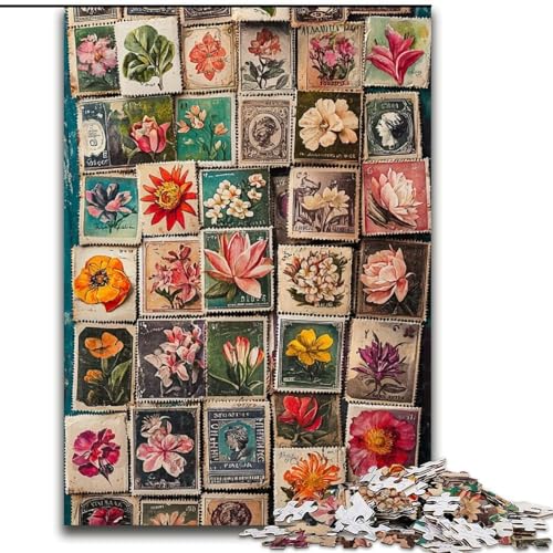 Puzzle für Erwachsene, 1000 Teile, Pflanzen- und Blumencollage, Lernspiele, Heimdekoration, ganze Familie (Größe 50x75cm) von LiJianXXE