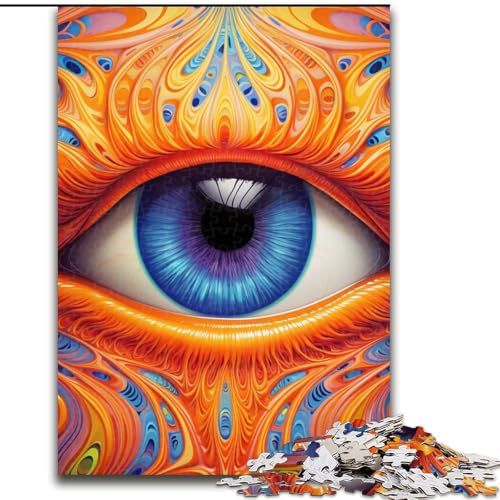 Puzzle für Erwachsene, 1000 Teile, Psychedelic Eyes Puzzle aus Pappe, anspruchsvolles Denkspiel für Teenager, Spaß für den Spieleabend mit der Familie, 1000 Teile(26x38cm) von LiJianXXE