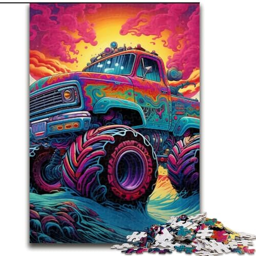 Puzzle für Erwachsene, 1000 Teile, Psychedelischer Truck aus Holz, Kinder ab 14 Jahren, 50x75cm, anspruchsvolles DIY-Dekorationsspiel, interaktives Familienspielzeug Puzzle für Erwachsene, 1000 Teile, Psychedelischer Truck aus Holz, Kinder ab 14 Jahren, 50x75cm, anspruchsvolles DIY-Dekorationsspiel, interaktives Familienspielzeug von LiJianXXE