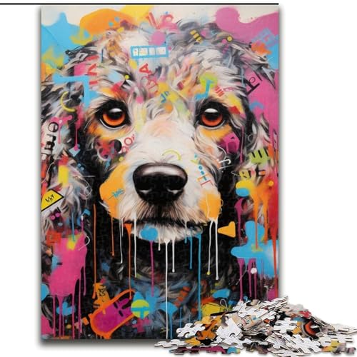 Puzzle für Erwachsene, 1000 Teile, Pudel-Graffiti aus Holz, geeignet für Geburtstage, Halloween, Thanksgiving, Ostern, 50x75cm, Geburtstagsfeier für Männer und Frauen Puzzle für Erwachsene, 1000 Teile, Pudel-Graffiti aus Holz, geeignet für Geburtstage, Halloween, Thanksgiving, Ostern, 50x75cm, Geburtstagsfeier für Männer und Frauen von LiJianXXE