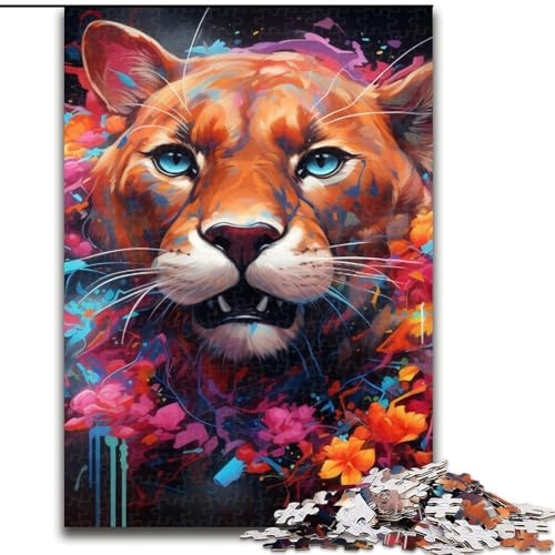 Puzzle für Erwachsene, 1000 Teile, Puma-Blumen, aus Holz, geeignet für Geburtstage, Halloween, Thanksgiving, Ostern, 50x75cm, Geburtstagsfeier für Männer und Frauen Puzzle für Erwachsene, 1000 Teile, Puma-Blumen, aus Holz, geeignet für Geburtstage, Halloween, Thanksgiving, Ostern, 50x75cm, Geburtstagsfeier für Männer und Frauen von LiJianXXE