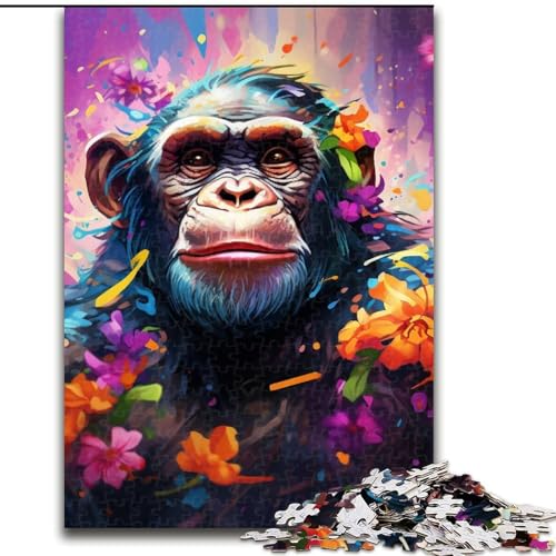 Puzzle für Erwachsene, 1000 Teile, Schimpanse, aus Holz, geeignet für Geburtstage, Halloween, Thanksgiving, Ostern, 50x75cm, Geburtstagsfeier für Männer und Frauen Puzzle für Erwachsene, 1000 Teile, Schimpanse, aus Holz, geeignet für Geburtstage, Halloween, Thanksgiving, Ostern, 50x75cm, Geburtstagsfeier für Männer und Frauen von LiJianXXE