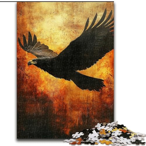 Puzzle für Erwachsene, 1000 Teile, Schwarzer Adler, für Kinder ab 14 Jahren, jedes Teil ist einzigartig – lustiges und herausforderndes Spiel für die ganze Familie, tolles Geschenk (Größe 50x75cm) von LiJianXXE