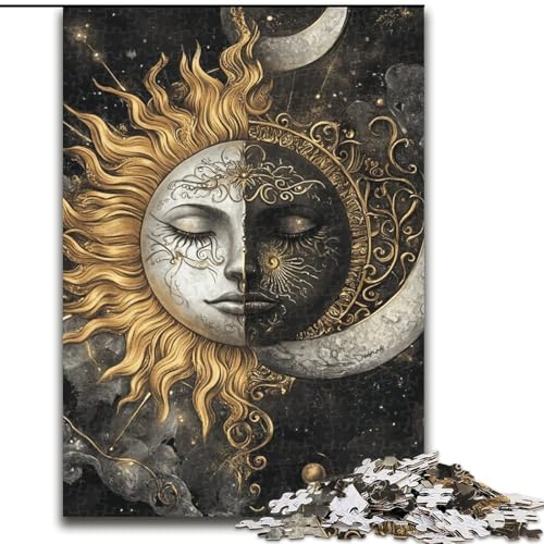 Puzzle für Erwachsene, 1000 Teile, Sonne und Mond, Spiele, Spielzeug, Geschenk, einzigartige Geburtstags- und Geschenkideen für Kinder ab 14 Jahren (Größe 50x75cm) von LiJianXXE