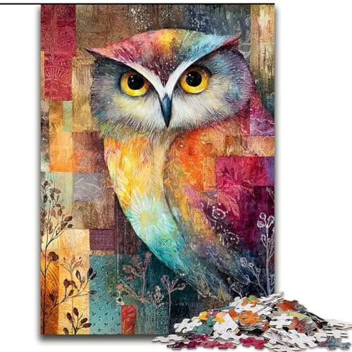 Puzzle für Erwachsene, 1000 Teile, Tier-Eule, für Kinder ab 14 Jahren, jedes Teil ist einzigartig – lustiges und herausforderndes Spiel für die ganze Familie, tolles Geschenk (Größe 50x75cm) von LiJianXXE