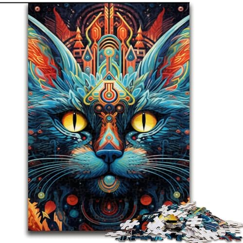 Puzzle für Erwachsene, 1000 Teile, Tier- und Katzen-Puzzle aus Holz, für Teenager und Jugendliche, ideales Geburtstags, 1000 Teile(50x75cm) von LiJianXXE