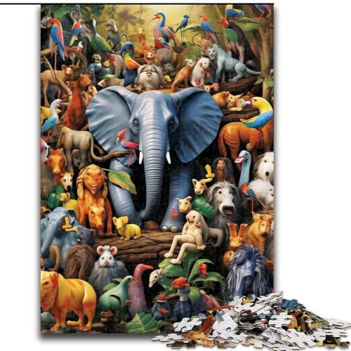 Puzzle für Erwachsene, 1000 Teile, Tierwelt-Puzzle, aus Pappe, Geburtstage, Weihnachten, Halloween, Erntedankfest, Ostern, 1000 Teile(26x38cm) von LiJianXXE