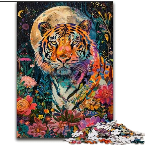Puzzle für Erwachsene, 1000 Teile, Tiger, Familienunterhaltungsspielzeug, ganze Familie, ab 14 Jahren (Größe 50x75cm) von LiJianXXE