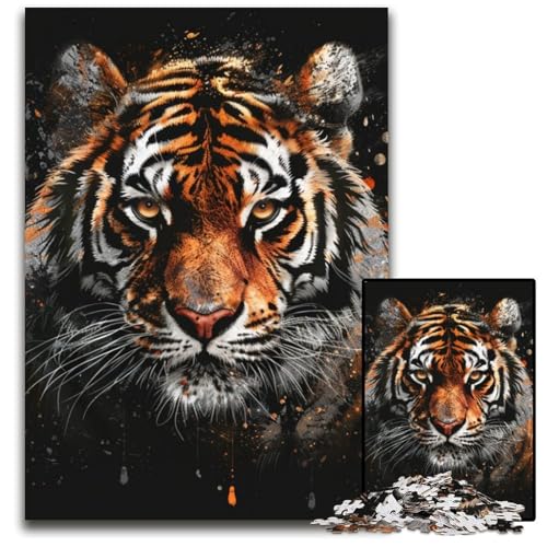Puzzle für Erwachsene, 1000 Teile, Tiger-Puzzle für Erwachsene, anspruchsvolles Denkspiel für Teenager, Spaß für den Familienspieleabend, 26x38cm/10,23x14,96 Zoll Puzzle für Erwachsene, 1000 Teile, Tiger-Puzzle für Erwachsene, anspruchsvolles Denkspiel für Teenager, Spaß für den Familienspieleabend, 26x38cm/10,23x14,96 Zoll von LiJianXXE