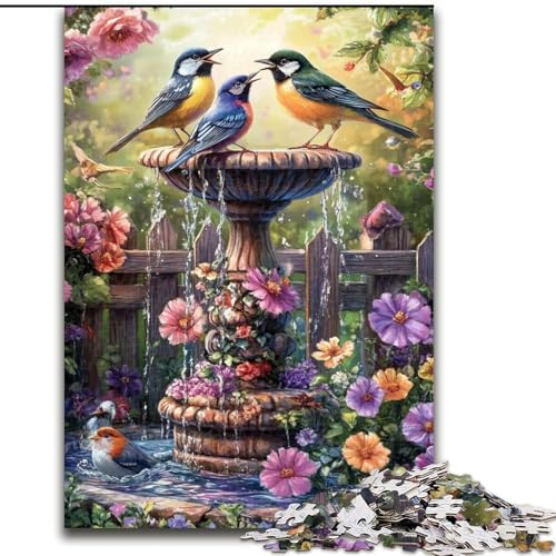 Puzzle für Erwachsene, 1000 Teile, Vögel im Garten, Familienunterhaltungsspielzeug, ganze Familie, ab 14 Jahren (Größe 26x38cm) von LiJianXXE