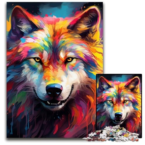 Puzzle für Erwachsene, 1000 Teile, Wolfspuzzle für Erwachsene, anspruchsvolles Denkspiel für Teenager, Spaß für den Familienspieleabend, 50x75cm/19,68x29,52 Zoll von LiJianXXE