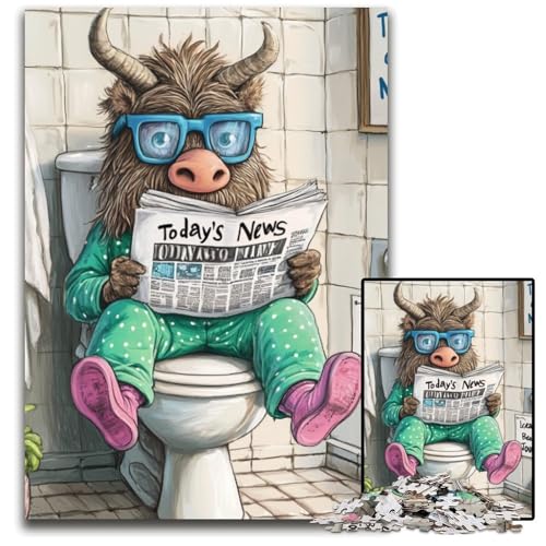 Puzzle für Erwachsene, 1000 Teile, Yak Go-Toiletten-Puzzles für Erwachsene, anspruchsvolles Denkspiel für Teenager, Spaß für den Familienspielabend, 26x38cm/10,23x14,96 Zoll Puzzle für Erwachsene, 1000 Teile, Yak Go-Toiletten-Puzzles für Erwachsene, anspruchsvolles Denkspiel für Teenager, Spaß für den Familienspielabend, 26x38cm/10,23x14,96 Zoll von LiJianXXE