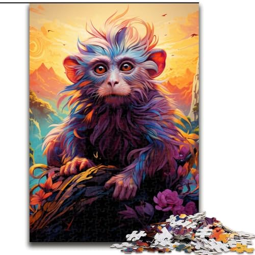 Puzzle für Erwachsene, 1000 Teile, buntes Affen-Puzzle aus Pappe, lustige Aktivitäten für zu Hause, Geburtstagsgeschenk, Reisegeschenk, 1000 Teile(26x38cm) von LiJianXXE