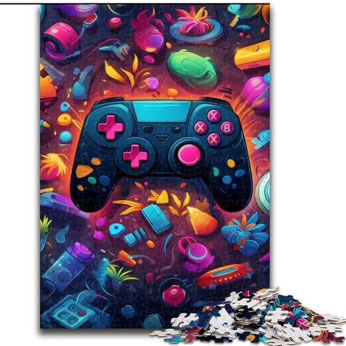 Puzzle für Erwachsene, 1000 Teile, buntes Gamepad-Puzzle aus Holz, ideal für Büro, Schlafzimmer, Wohnzimmerdekoration, 1000 Teile(50x75cm) von LiJianXXE