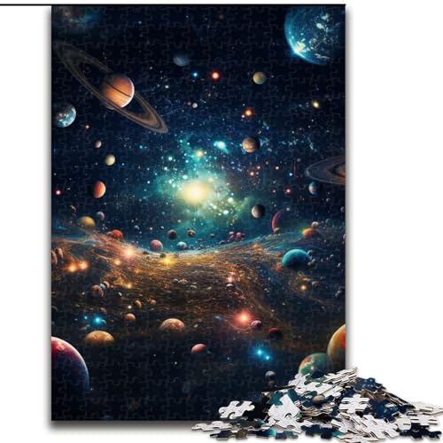 Puzzle für Erwachsene, 1000 Teile, buntes Universum-Puzzle, aus Holz, Geburtstage, Weihnachten, Halloween, Erntedankfest, Ostern, 1000 Stück(50x75cm) von LiJianXXE
