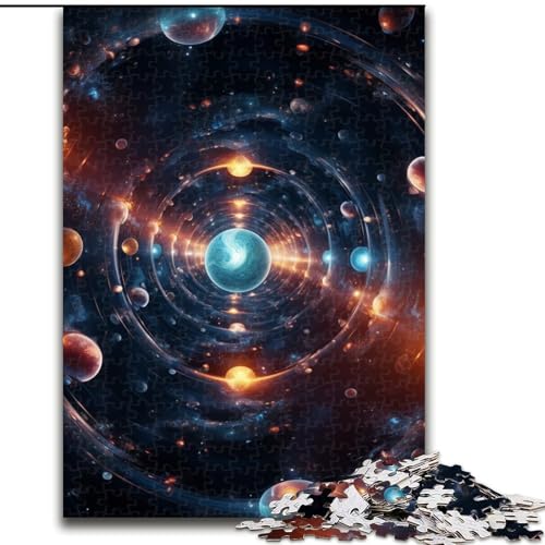Puzzle für Erwachsene, 1000 Teile, buntes Universum-Puzzle, aus Pappe, Geburtstage, Weihnachten, Halloween, Erntedankfest, Ostern, 1000 Stück(26x38cm) von LiJianXXE