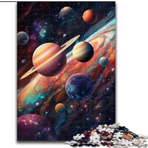 Puzzle für Erwachsene, 1000 Teile, buntes Universum-Puzzle aus Pappe, interaktives Familienspiel, Heimdekoration zum Selbermachen, anspruchsvolles Denksport-Geschenk, 1000 Teile(26x38cm) von LiJianXXE