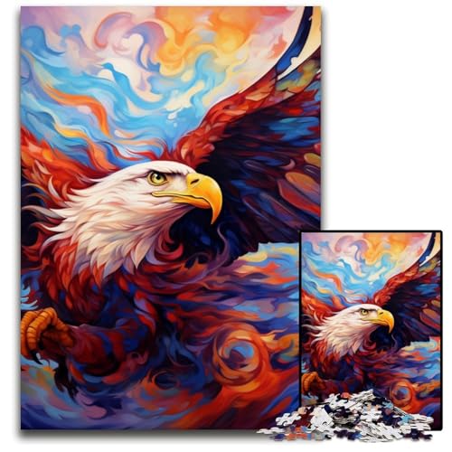 Puzzle für Erwachsene, 1000 Teile, farbenfrohes Adler-Holzpuzzle, anspruchsvolles Denkspiel für Teenager, Spaß für den Familienspielabend, 50x75cm/19,68x29,52 Zoll Puzzle für Erwachsene, 1000 Teile, farbenfrohes Adler-Holzpuzzle, anspruchsvolles Denkspiel für Teenager, Spaß für den Familienspielabend, 50x75cm/19,68x29,52 Zoll von LiJianXXE