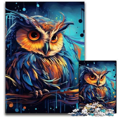 Puzzle für Erwachsene, 1000 Teile, farbenfrohes Eulen-Holzpuzzle, anspruchsvolles Denkspiel für Teenager, Spaß für den Familienspielabend, 50x75cm/19,68x29,52 Zoll Puzzle für Erwachsene, 1000 Teile, farbenfrohes Eulen-Holzpuzzle, anspruchsvolles Denkspiel für Teenager, Spaß für den Familienspielabend, 50x75cm/19,68x29,52 Zoll von LiJianXXE