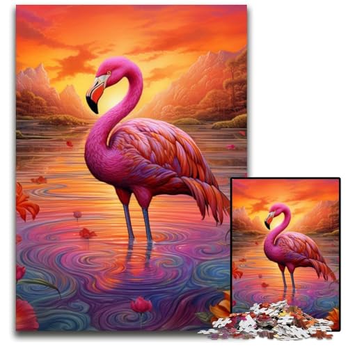 Puzzle für Erwachsene, 1000 Teile, farbenfrohes Flamingo-Kunst-Puzzle, DIY-Dekoration, Gehirn-Herausforderung, für Erwachsene, Familie, 26x38cm/10,23x14,96 Zoll Puzzle für Erwachsene, 1000 Teile, farbenfrohes Flamingo-Kunst-Puzzle, DIY-Dekoration, Gehirn-Herausforderung, für Erwachsene, Familie, 26x38cm/10,23x14,96 Zoll von LiJianXXE