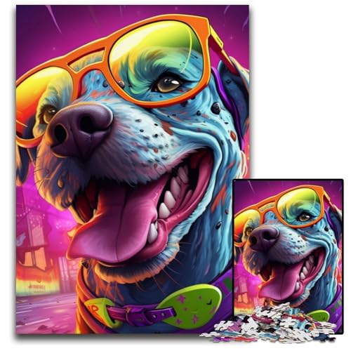 Puzzle für Erwachsene, 1000 Teile, farbenfrohes Kunst-Hunde-Kartonpuzzle, anspruchsvolles Denkspiel für Teenager, Spaß für den Familienspielabend, 26x38cm/10,23x14,96 Zoll Puzzle für Erwachsene, 1000 Teile, farbenfrohes Kunst-Hunde-Kartonpuzzle, anspruchsvolles Denkspiel für Teenager, Spaß für den Familienspielabend, 26x38cm/10,23x14,96 Zoll von LiJianXXE