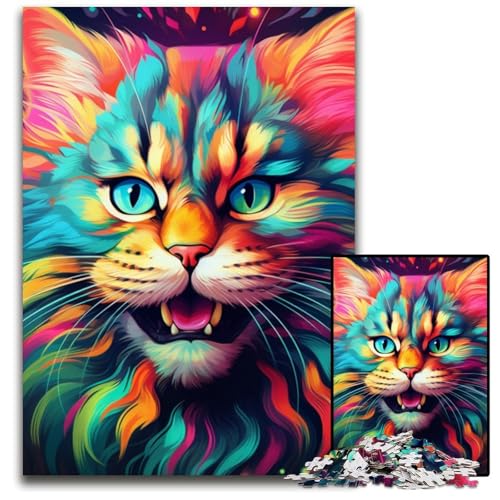 Puzzle für Erwachsene, 1000 Teile, farbenfrohes Kunst-Luchs-Puzzle für Erwachsene, anspruchsvolles Denkspiel für Teenager, Spaß für den Familienspieleabend, 26x38cm/10,23x14,96 Zoll Puzzle für Erwachsene, 1000 Teile, farbenfrohes Kunst-Luchs-Puzzle für Erwachsene, anspruchsvolles Denkspiel für Teenager, Spaß für den Familienspieleabend, 26x38cm/10,23x14,96 Zoll von LiJianXXE