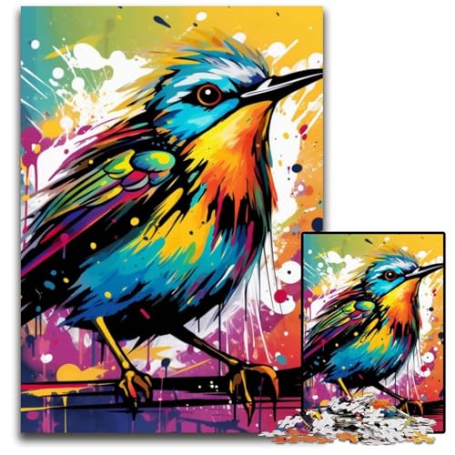 Puzzle für Erwachsene, 1000 Teile, farbenfrohes Kunstvogel-Kartonpuzzle, anspruchsvolles Denkspiel für Teenager, Spaß für den Familienspielabend, 26x38cm/10,23x14,96 Zoll Puzzle für Erwachsene, 1000 Teile, farbenfrohes Kunstvogel-Kartonpuzzle, anspruchsvolles Denkspiel für Teenager, Spaß für den Familienspielabend, 26x38cm/10,23x14,96 Zoll von LiJianXXE